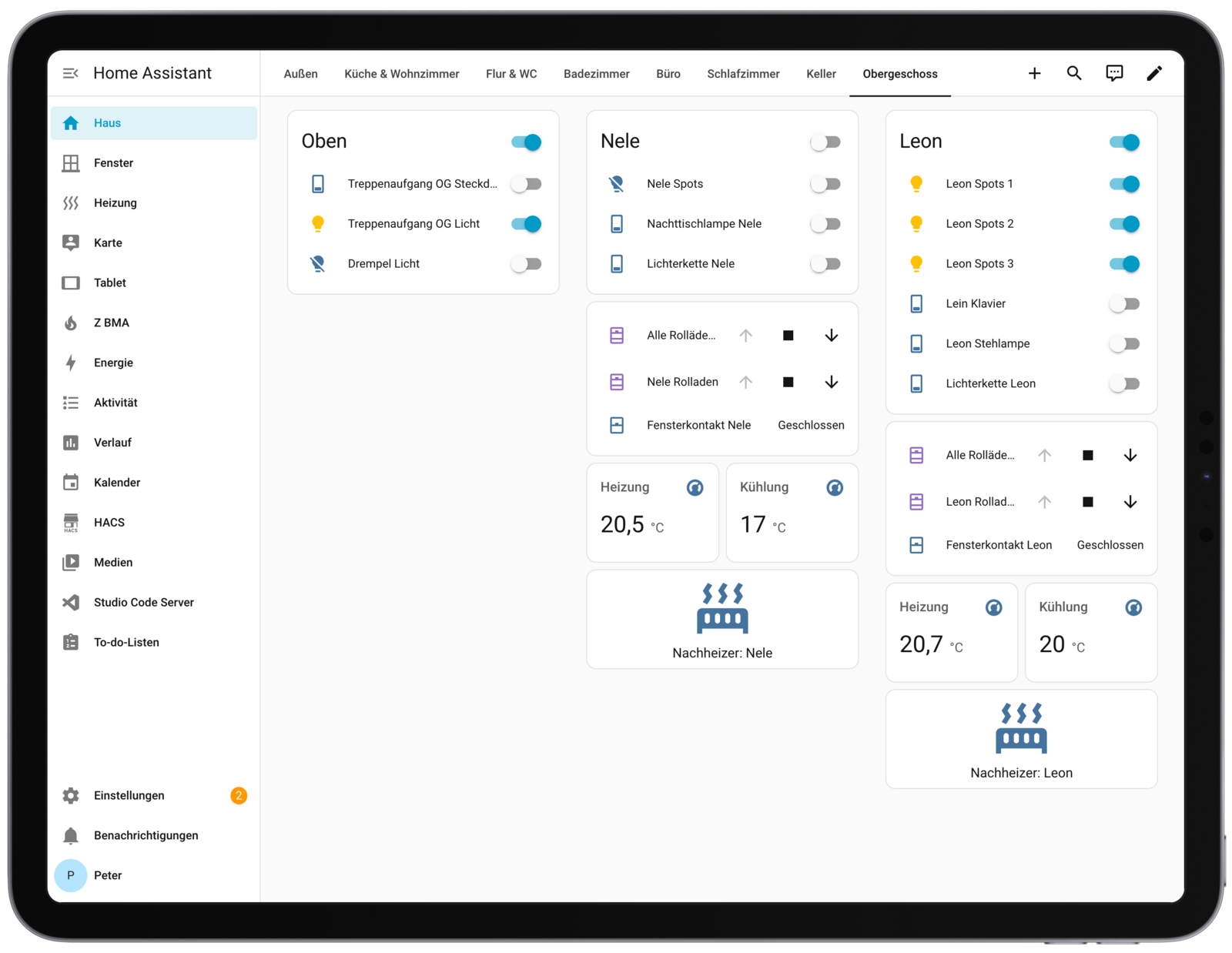 Home Assistant Dashboard Screenshot